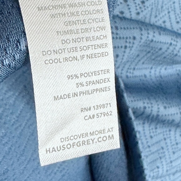 New! Haus of Grey Blue Golf Polo 2 Button Becca Olympic Medium - Picture 11 of 11